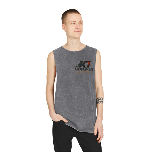 Unisex Stonewash Tank Top - Casual Summer Wear, Gym Apparel, Performance Tees, Outdoor Activities, Vintage Style
