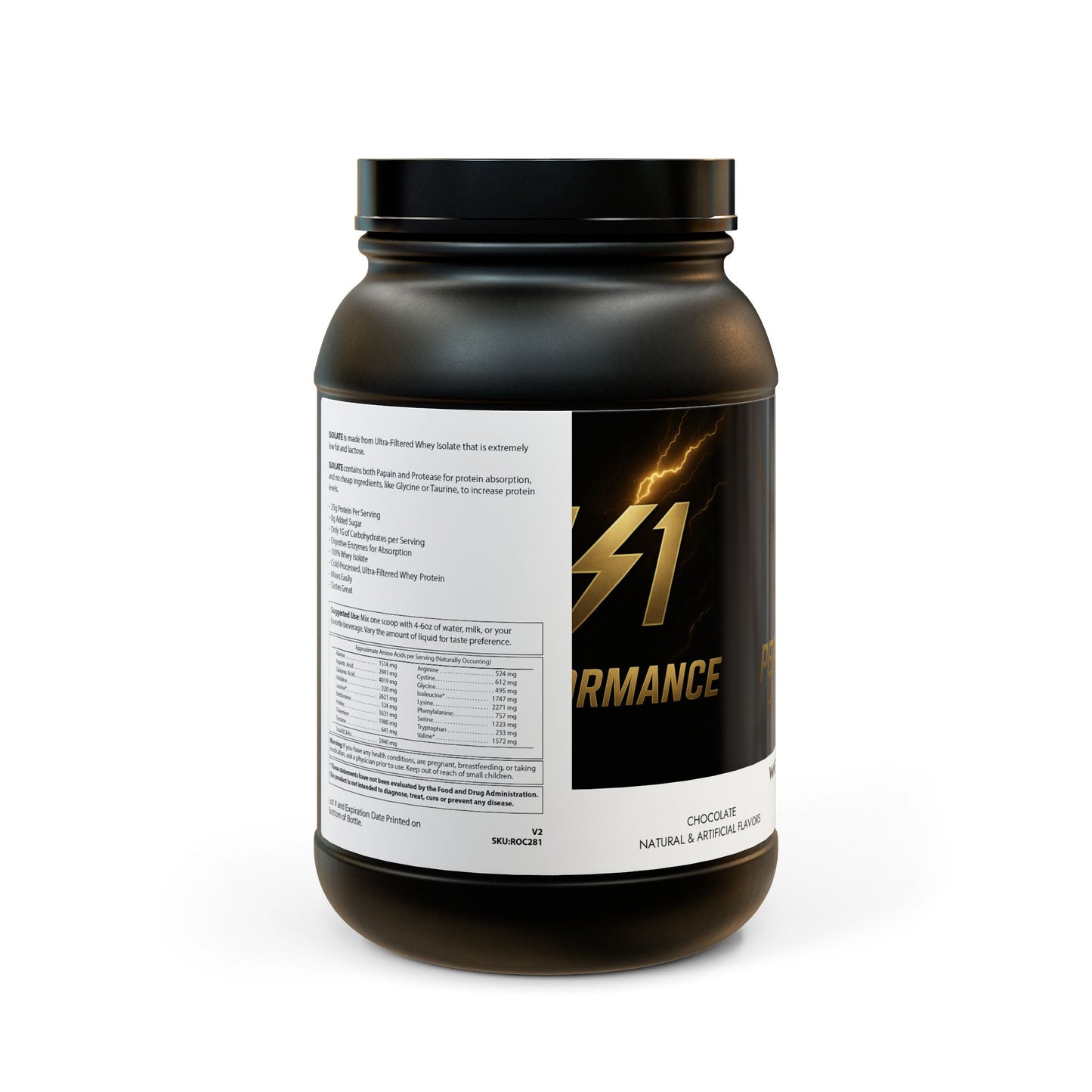 K1 Whey Isolate Protein Supplement (907g, 2lb)
