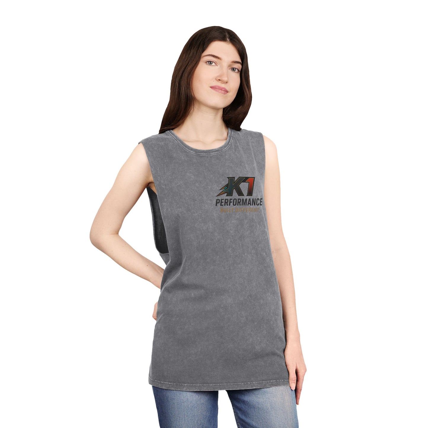 Unisex Stonewash Tank Top - Casual Summer Wear, Gym Apparel, Performance Tees, Outdoor Activities, Vintage Style