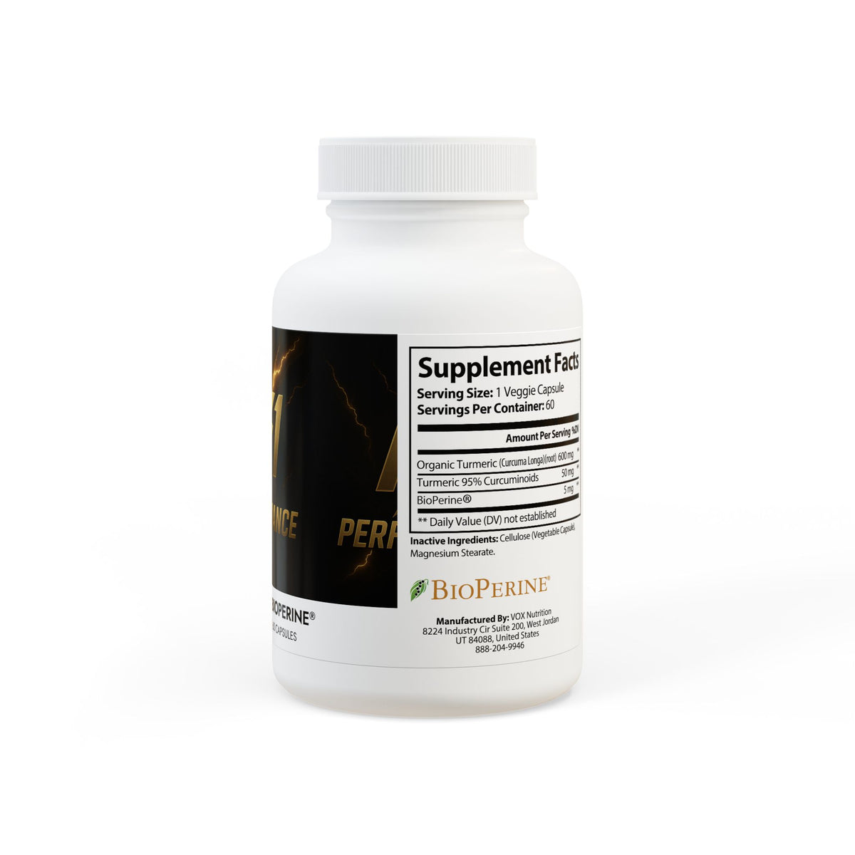 Tumeric With Bioperine Turmeric with BioPerine® (Black Pepper Fruit Extract) Supplement (60 C ...