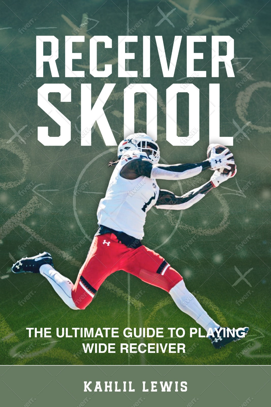 Receiver Skool Football Training Guide, Wide Receiver Coaching Book by Kahlil Lewis, WR Skills, Route Running & Position Technique
